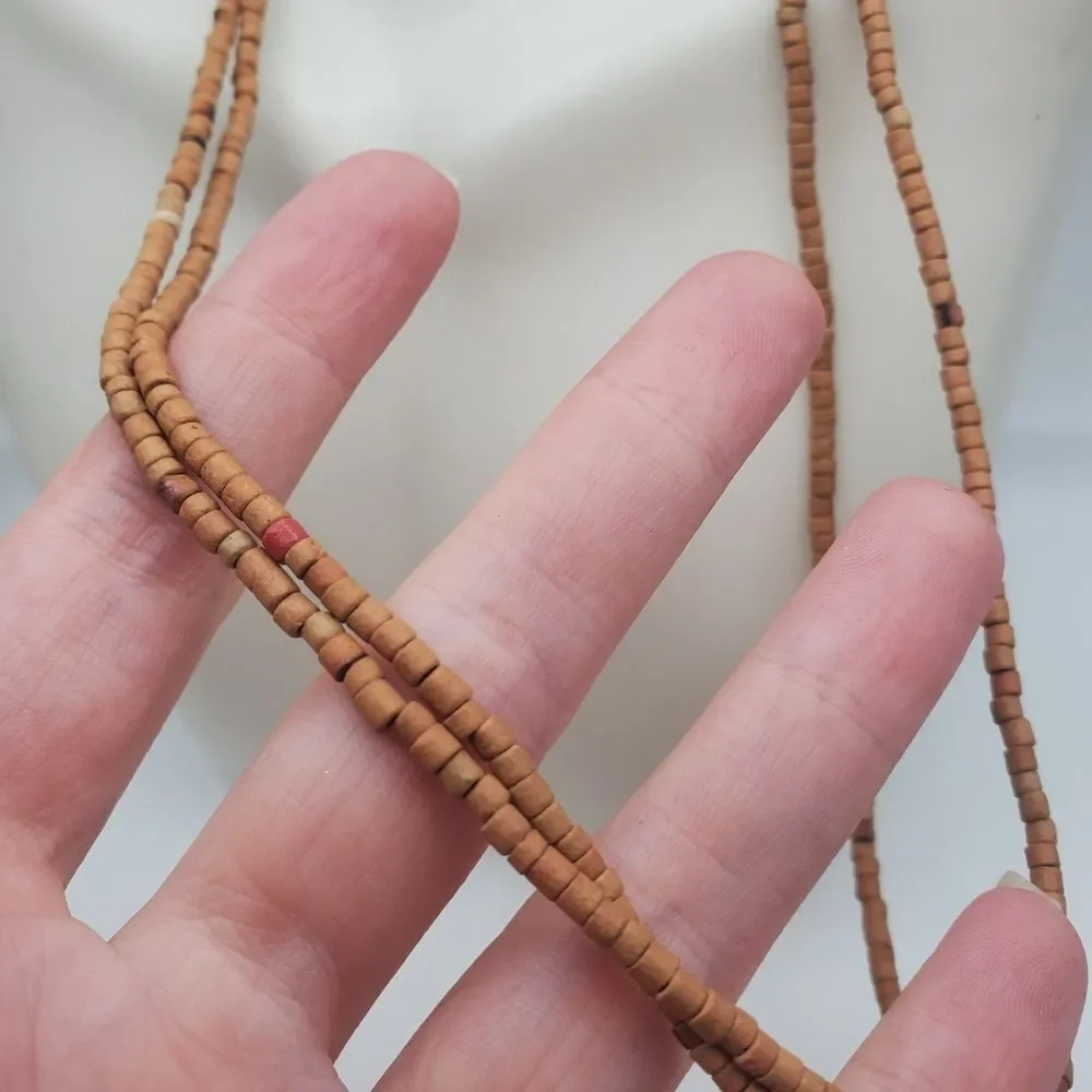 Native‎ wooden spacer beaded necklace